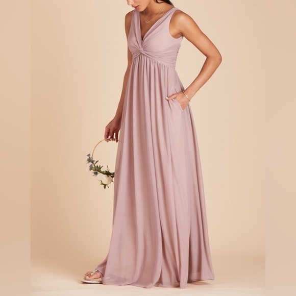 Birdy Grey Lianna Mesh Dress Mauve Maternity Bridesmaid NWT - Picture 8 of 12